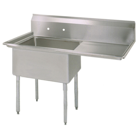 BK RESOURCES 25.8125 in W x 36.5 in L x Free Standing, Stainless Steel, One Compartment Sink BKS-1-1620-12-18R